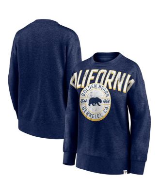 Women's Heathered Navy Cal Bears Jump Distribution Pullover Sweatshirt