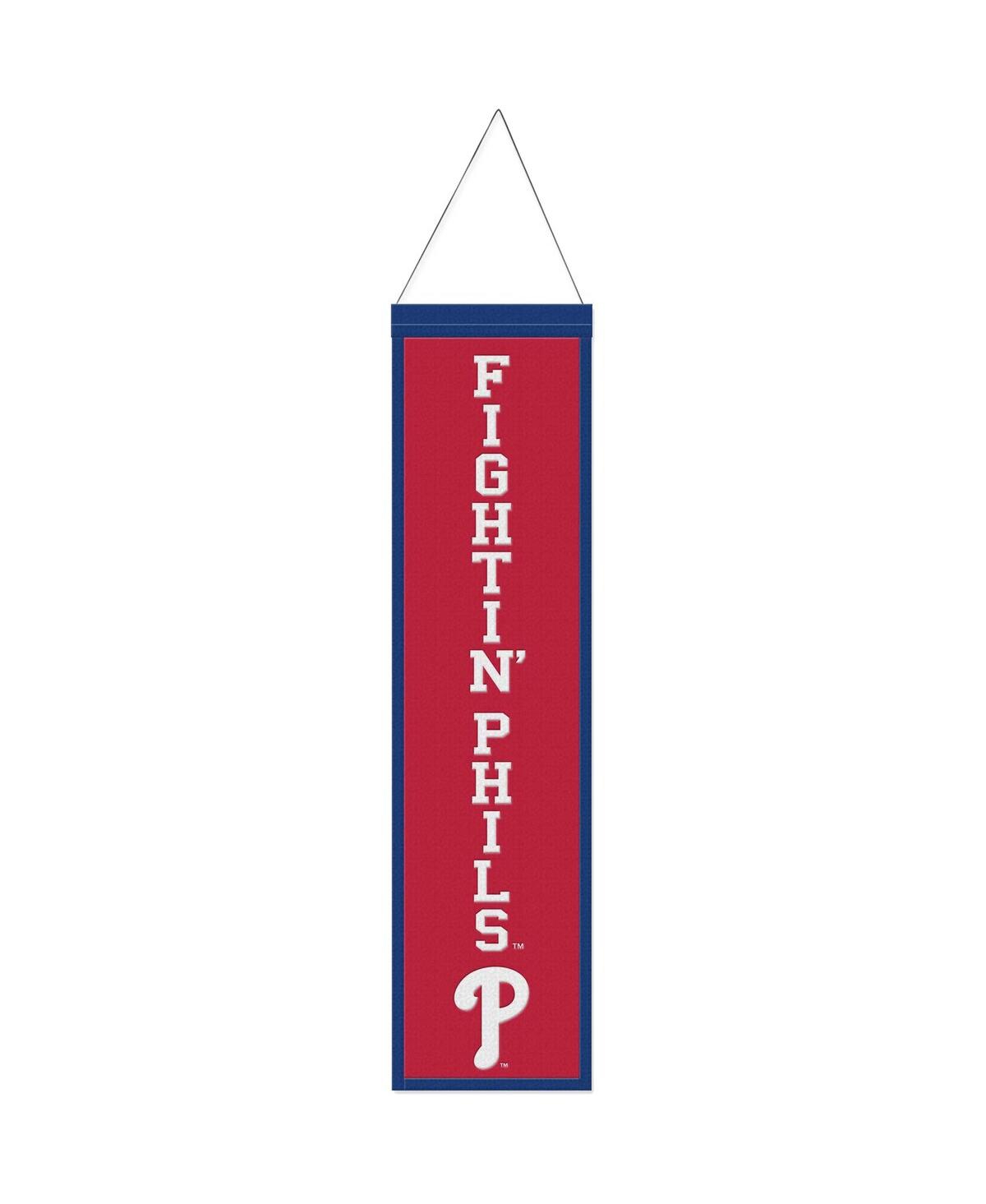 Wincraft Philadelphia Phillies 8" X 32" Slogan Wool Banner In Red