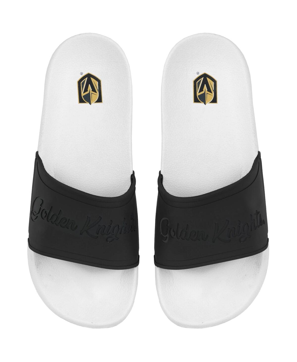 Women's Foco Vegas Golden Knights Script Wordmark Slide Sandals - White