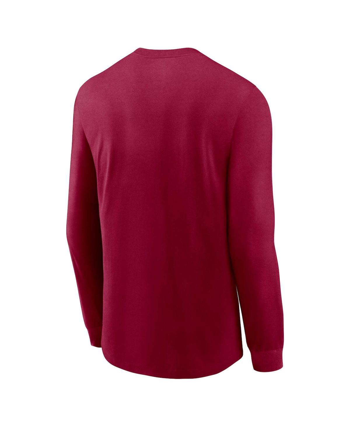 Shop Nike Men's  Burgundy Washington Commanders Fashion Tri-blend Long Sleeve T-shirt