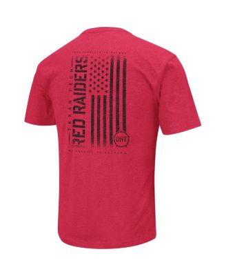 Colosseum Men's Red Texas Tech Red Raiders OHT Military-Inspired Appreciation Flag 2.0 T-shirt