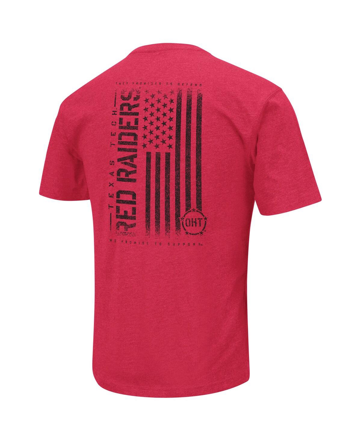 Shop Colosseum Men's  Red Texas Tech Red Raiders Oht Military-inspired Appreciation Flag 2.0 T-shirt