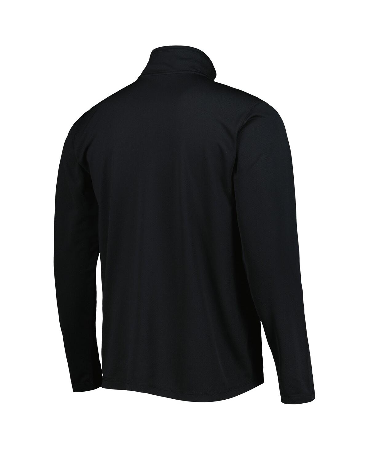 Shop Champion Men's  Black Nebraska Huskers Textured Quarter-zip Jacket