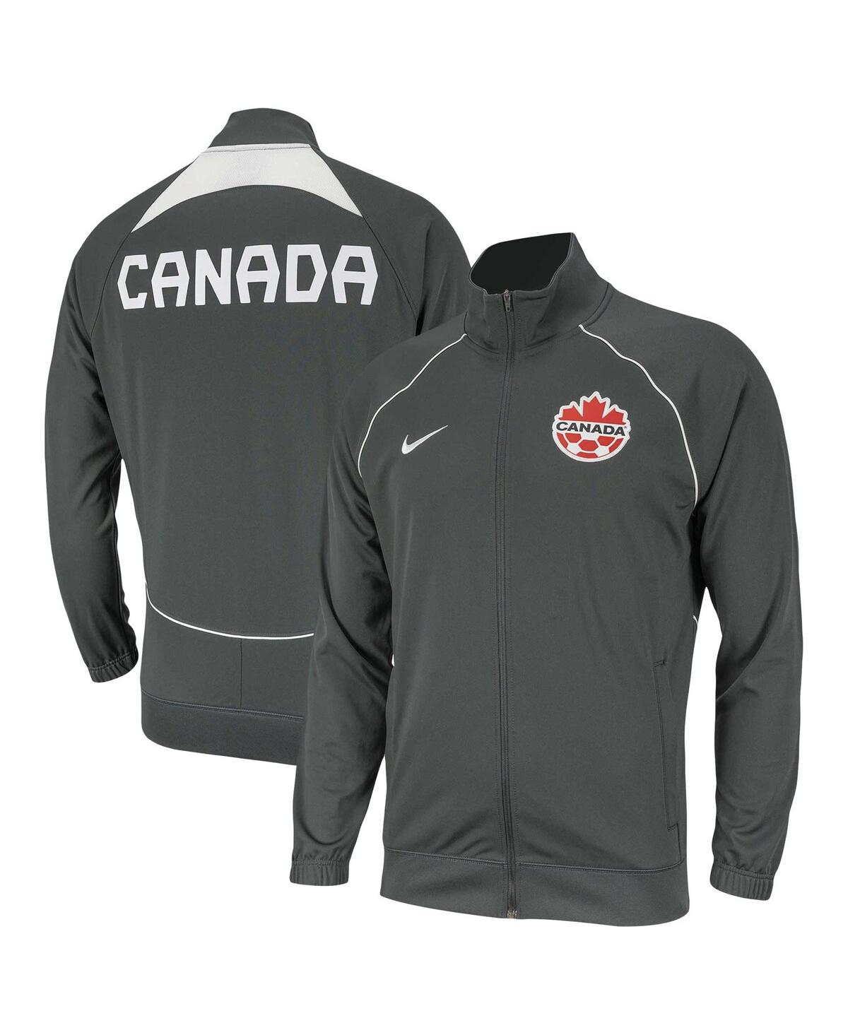 Nike Men's  Gray Canada Soccer Anthem Raglan Full-zip Jacket