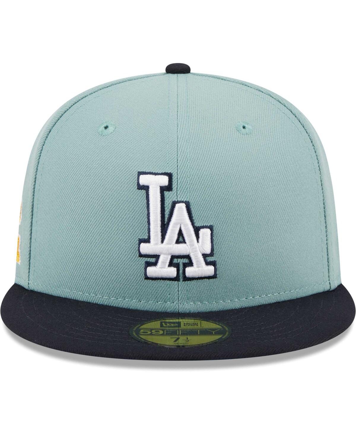 New Era Men's  Light Blue, Navy Los Angeles Dodgers Beach Kiss 59fifty Fitted Hat In Light Blue,navy