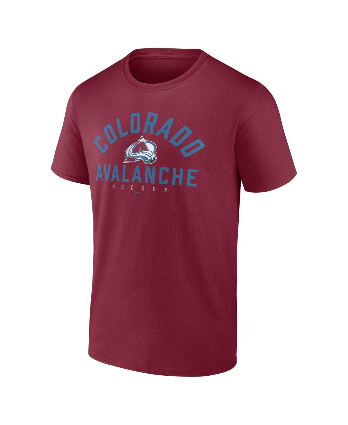 Shop Fanatics Men's  Burgundy Colorado Avalanche Wordmark Two-pack T-shirt Set