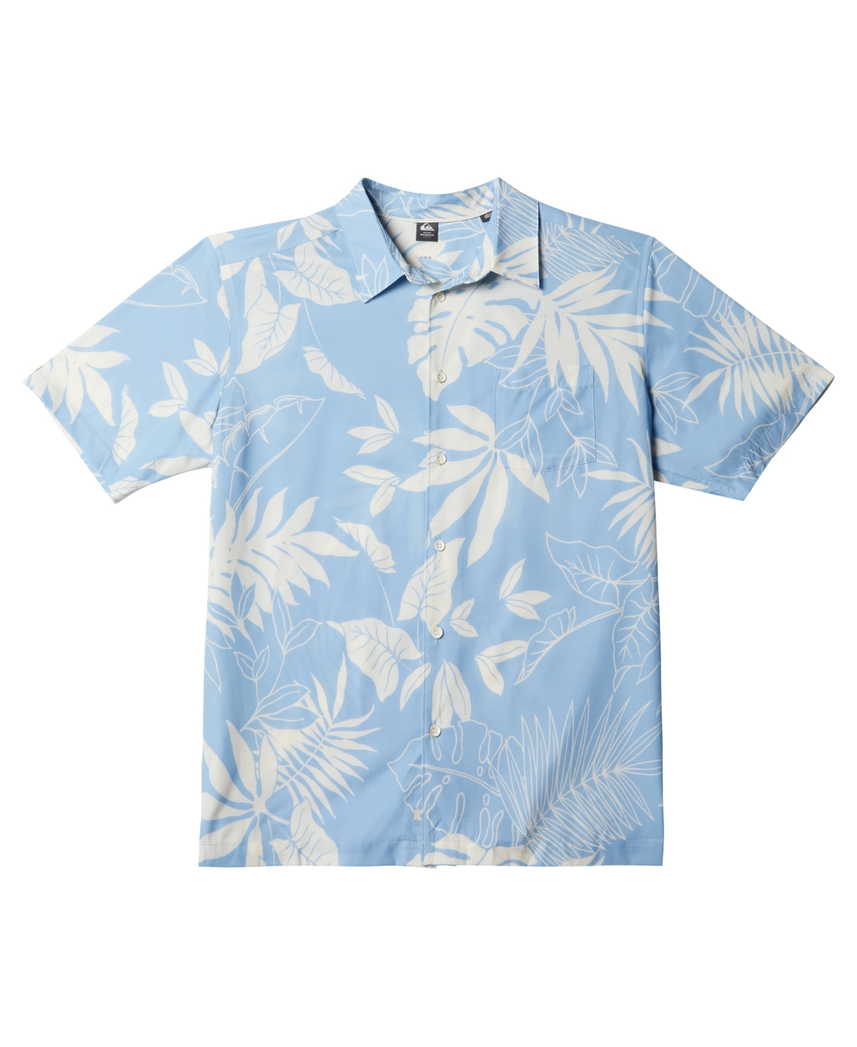 Quiksilver Waterman Men's Last Island Short Sleeves Shirt In Dusk Blue Last Island