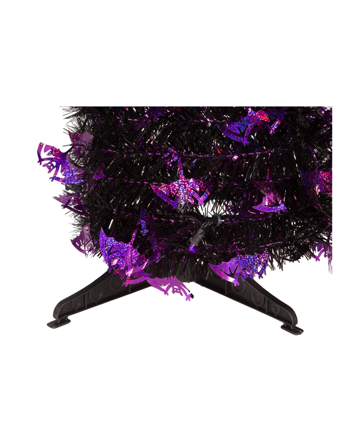 Kurt Adler Pre-Lit Purple and Black Collapsible Tree