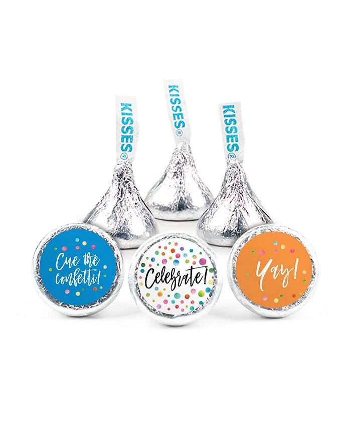 Just Candy 100 Pcs Celebrate Candy Party Favors Milk Chocolate Kisses