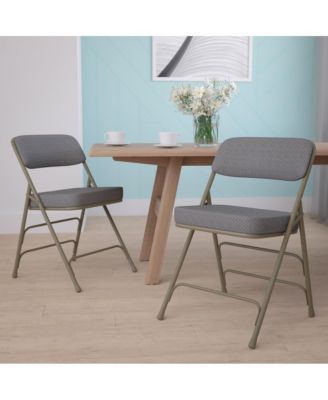 2 Pack Home & Office Portable Party Events Fabric Padded Metal Folding Chair