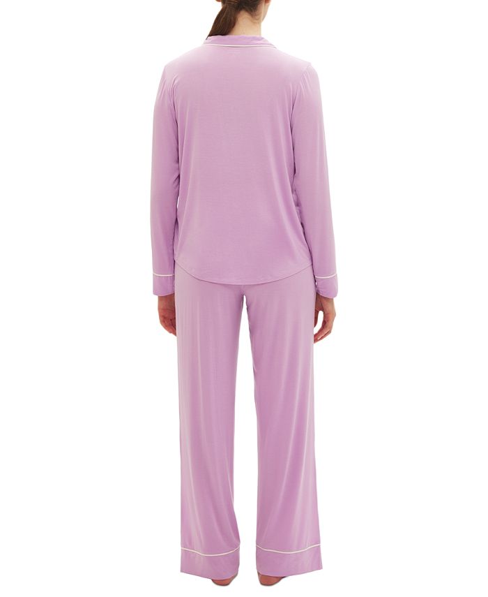 GAP Body Women's 2Pc. NotchedCollar LongSleeve Pajamas Set Macy's