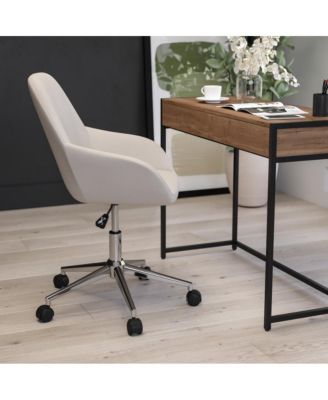 Roma Home Office Bucket Style Chair With 360 Degree Rotating Swivel