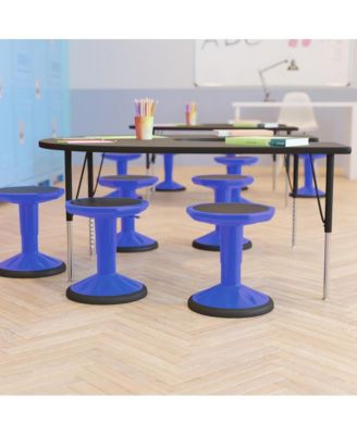 Saylor Height Adjustable Active Motion Stool For Kids With Weighted Rubber Non-Slip Bottom