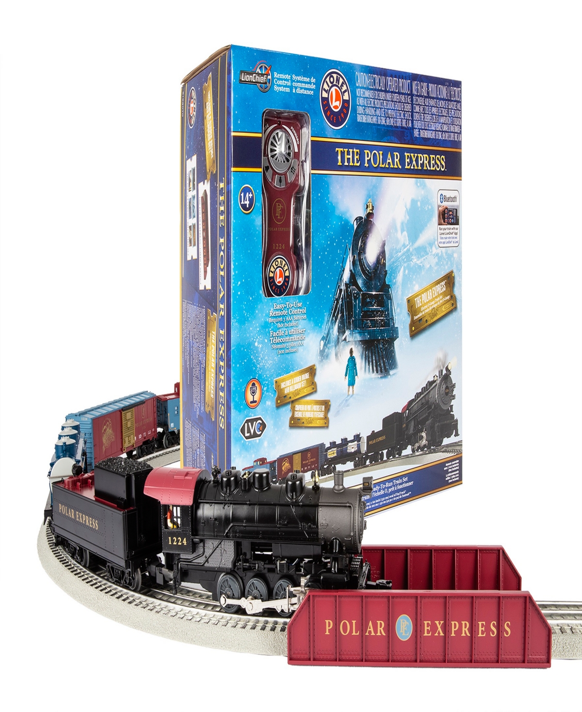 Lionel The Polar Express Freight Lionchief Bluetooth 5.0 Train Set With Remote In Multi
