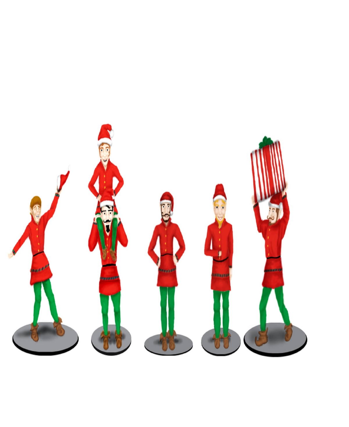 Lionel The Polar Express Elves Figure Pack In Multi