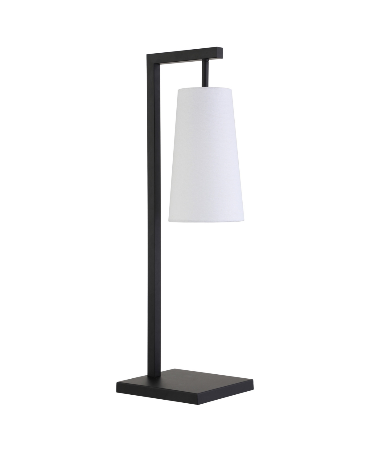 Hudson & Canal Moser 26" Tall Table Lamp With Linen Shade In Blackened Bronze