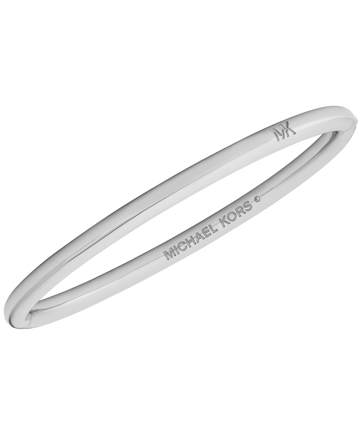 Plated Thin Bangle Bracelet - Silver