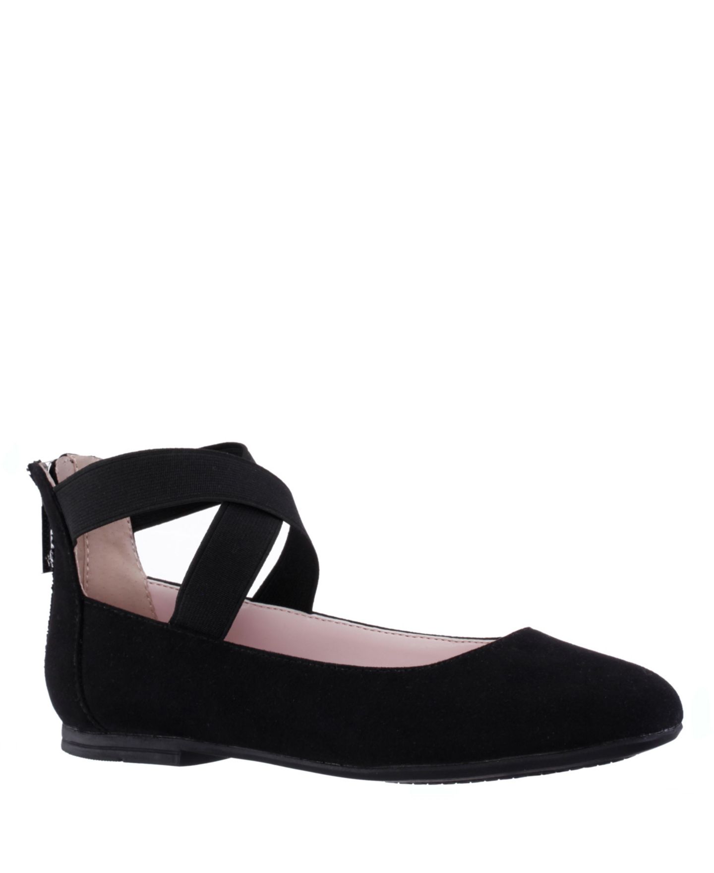 Балетки Nina Marissa Crisscross Ankle Strap Ballet Flat для девочек, цвет: Чёрный — фото 1