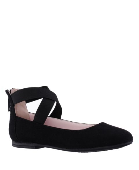 Балетки Nina Marissa Crisscross Ankle Strap Ballet Flat для девочек, цвет: Чёрный