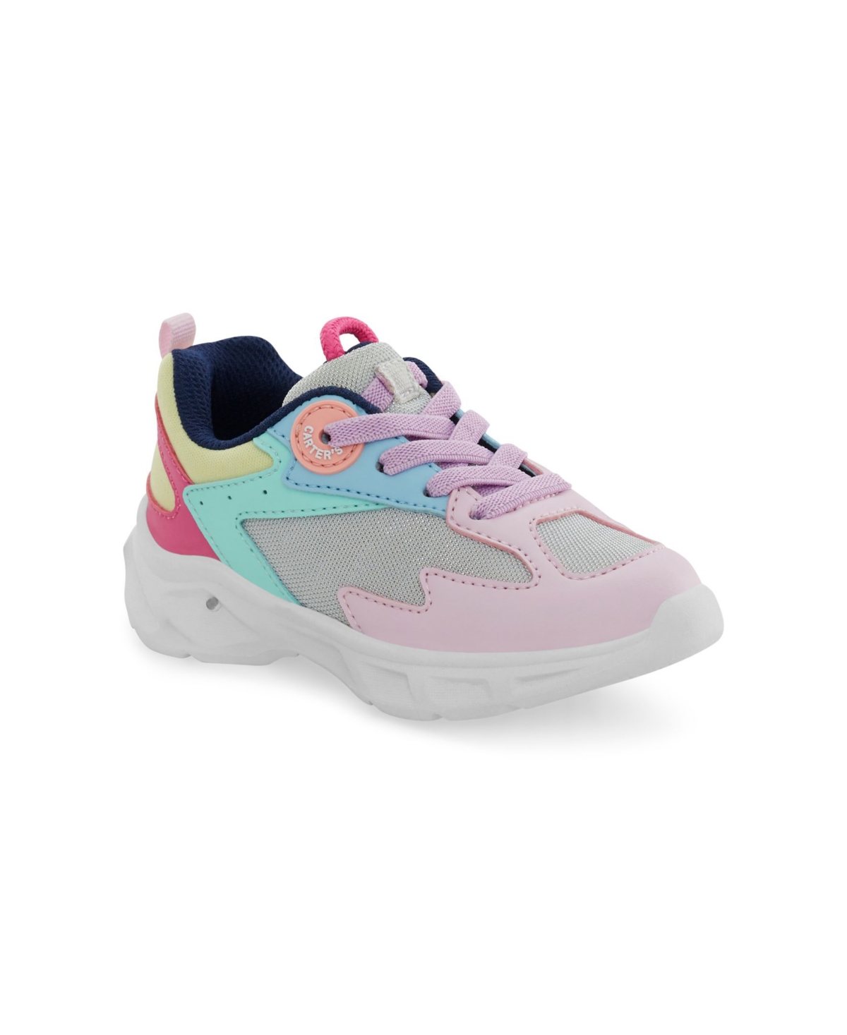 Carter's Toddler Girls Adusa Lighted Athletic Sneaker In Multi