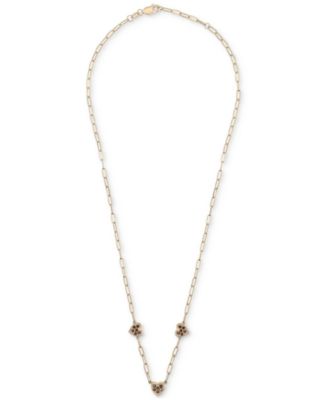 Garnet Heart Cluster 18" Collar Necklace (3/4 ct. t.w.) in 14k Gold-Plated Sterling Silver