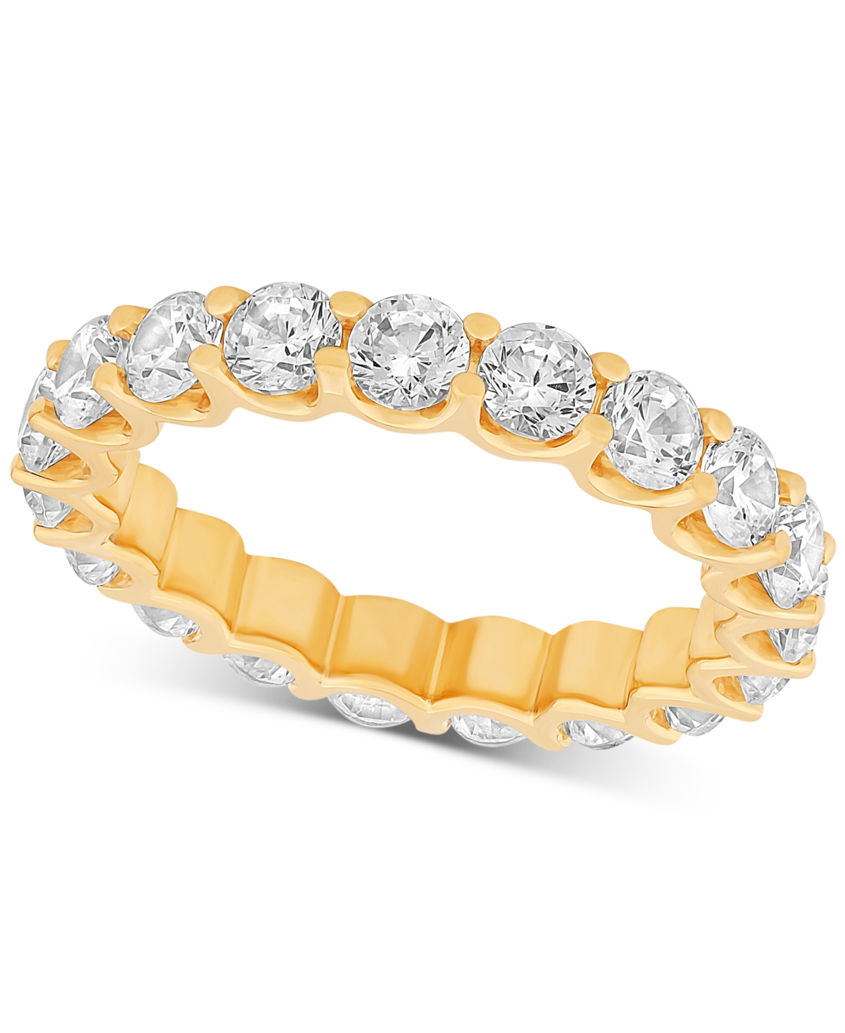 Macy's Diamond Eternity Band (4 Ct. T.w.) In Platinum Or 14k Gold In Yellow Gold