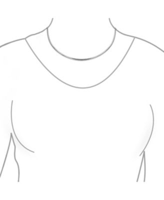 Basic Simple Thin Flat Slider Open Collar Contoured Statement Necklace Silver Sterling Add Pendant 2MM