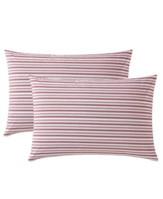 Coleridge Stripe Cotton Percale Pillowcase Pair, Standard
