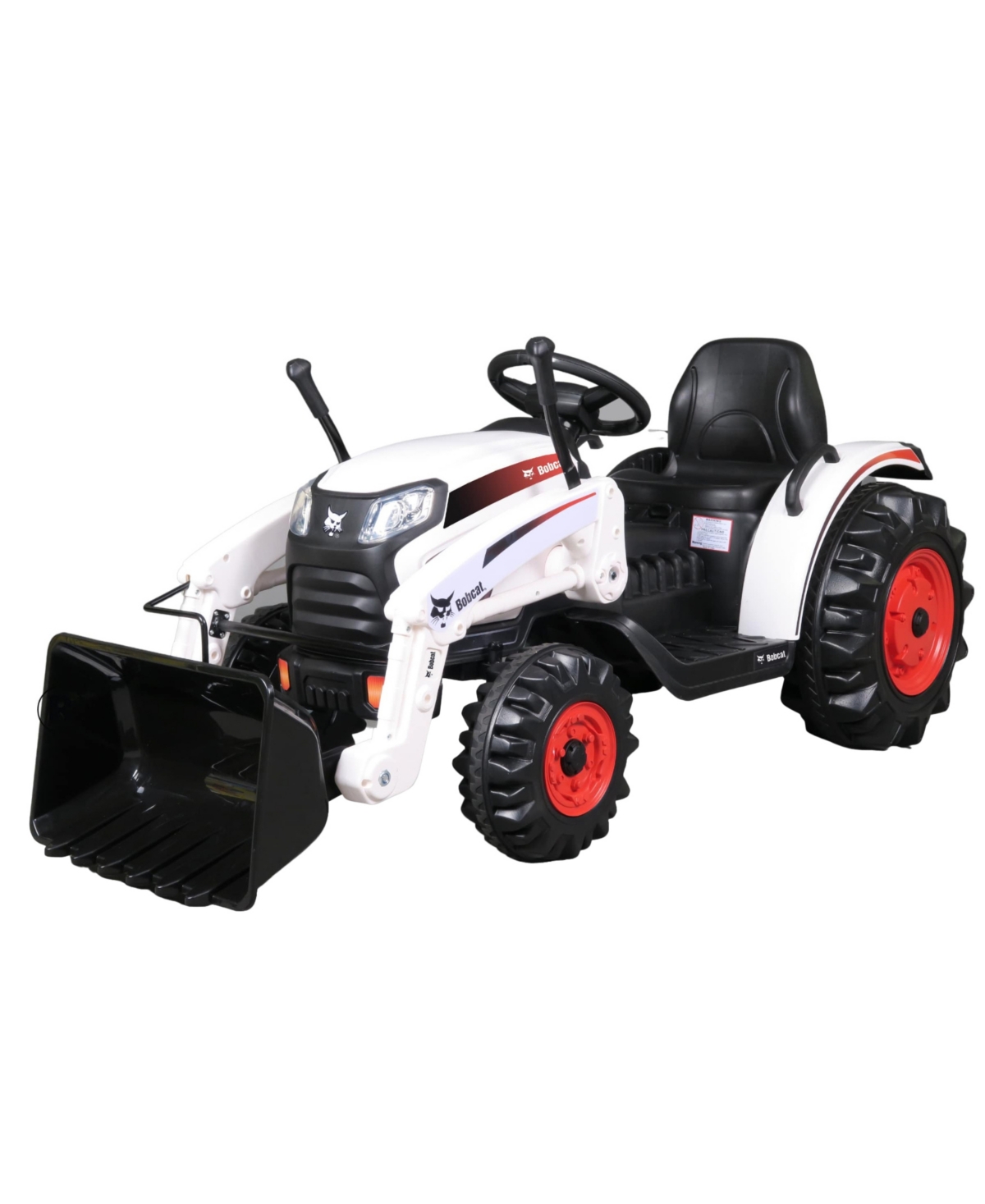 Best Ride On Cars Bobcat Construction Tractor 12v Powered Ride-on In White