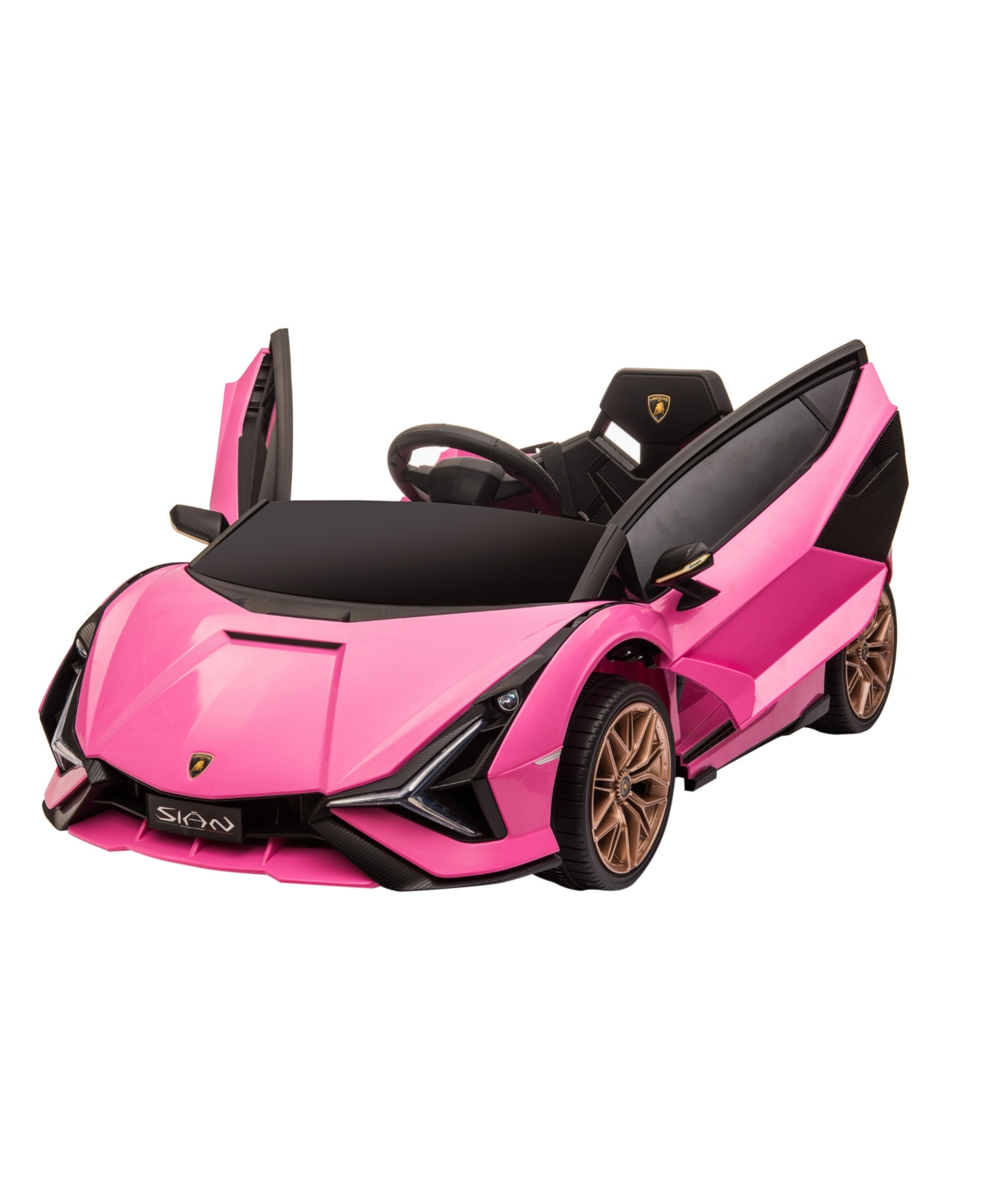 Best Ride On Cars Lamborghini Sian 12v Powered Rideon In Pink
