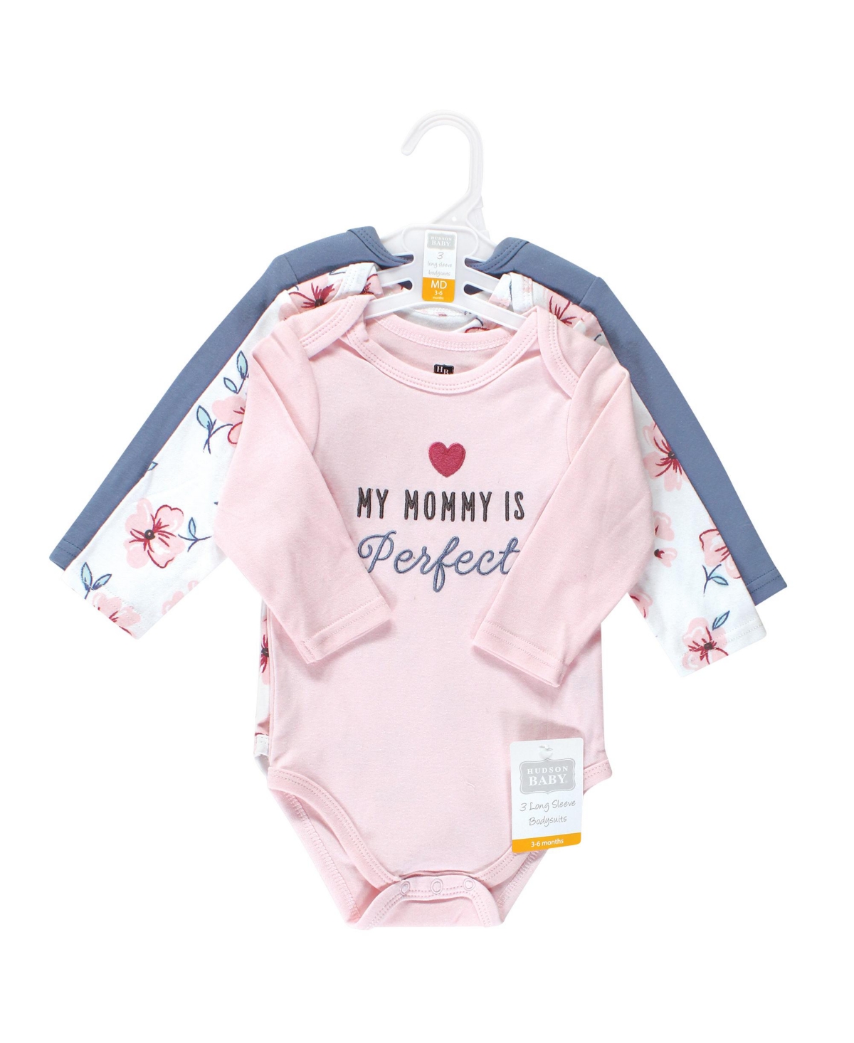 Hudson Baby Baby Girls Cotton Long-Sleeve Bodysuits,3-Pack - Perfect mommy