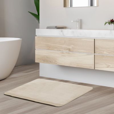 Ultra-Soft Plush Memory Foam Non-Slip Bath Rug, 17" x 24"