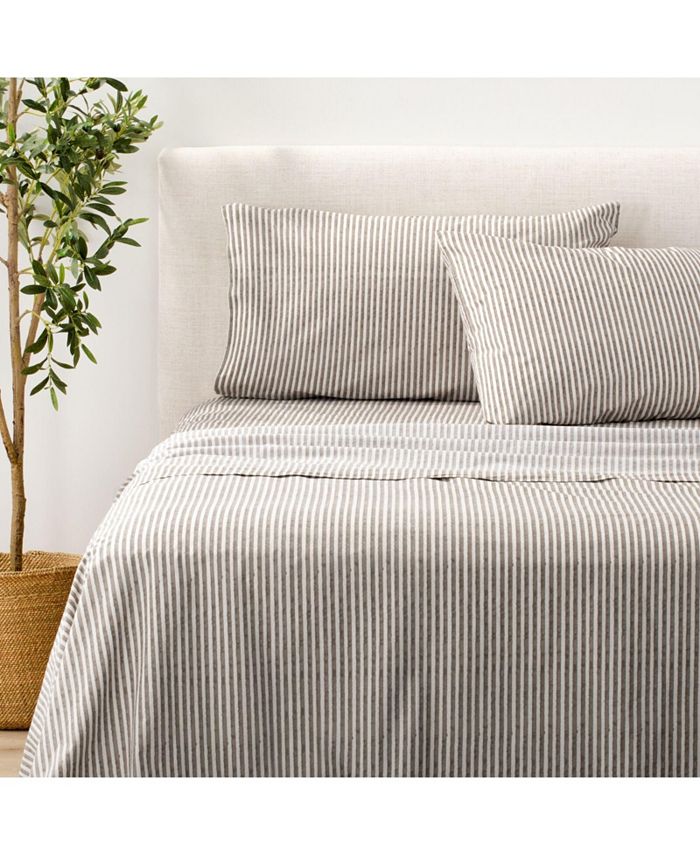 Nate Home by Nate Berkus Striped Percale Sheet Set Twin, 3 Piece Set