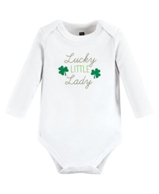 Cotton Long-Sleeve Bodysuits, Cinnamon Prints 3-Pack