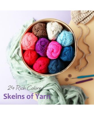24 Pack of Crochet Yarn Skeins