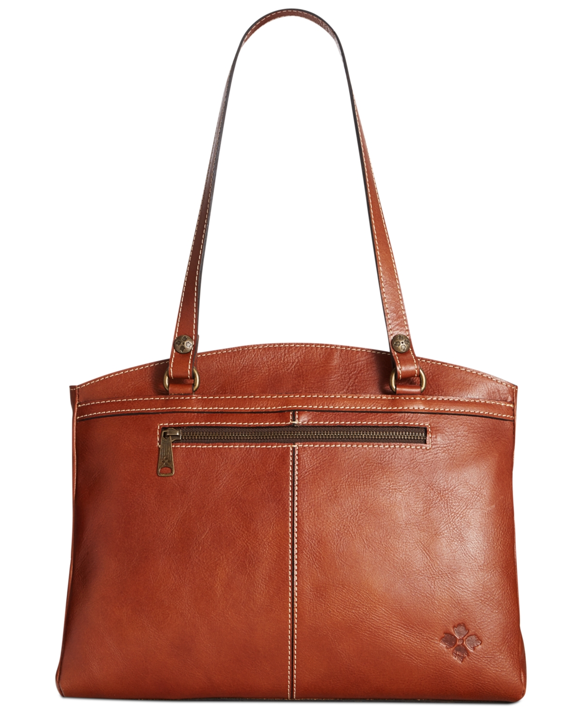 Patricia Nash Poppy Smooth Leather Shoulder Bag In Tan,gold