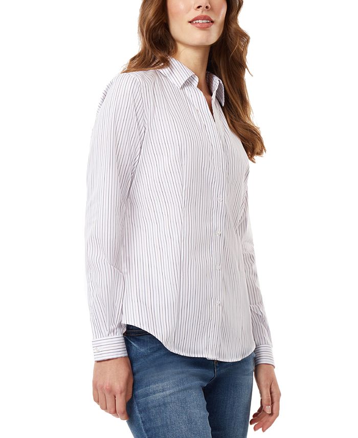 Jones New York Women's Cotton Easy Care Button-Down Shirt - Macy's