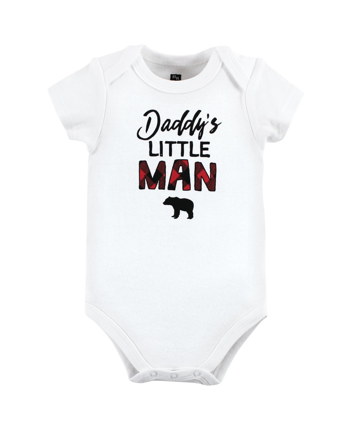 Hudson Baby Baby Boys Cotton Bodysuits, 3-Pack - Buffalo plaid family