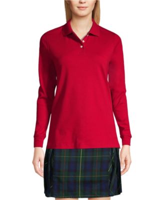 Women's Tall Long Sleeve Interlock Polo Shirt