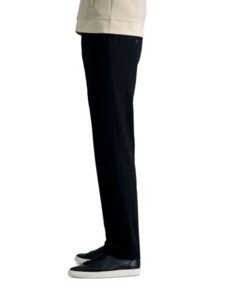 Men’s Premium No Iron Khaki Straight-Fit Stretch Flat-Front Pants