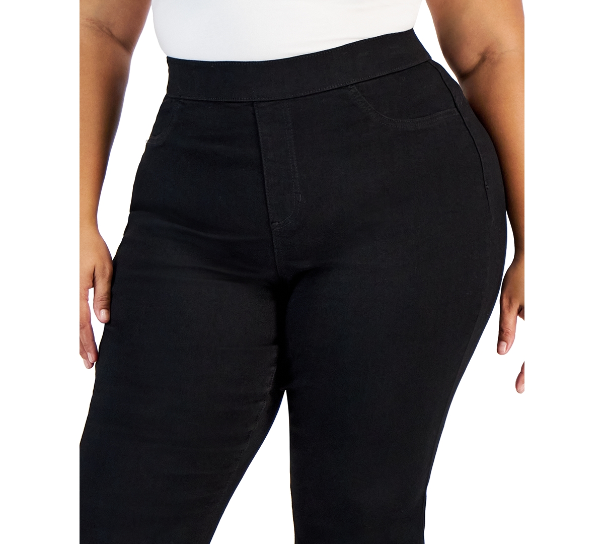 Celebrity Pink Trendy Plus Size Curvy Pull-On Flare-Leg Jeans