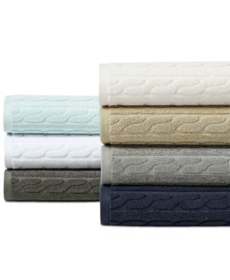 Sanders Cable Bath Towel, 30" x 56"