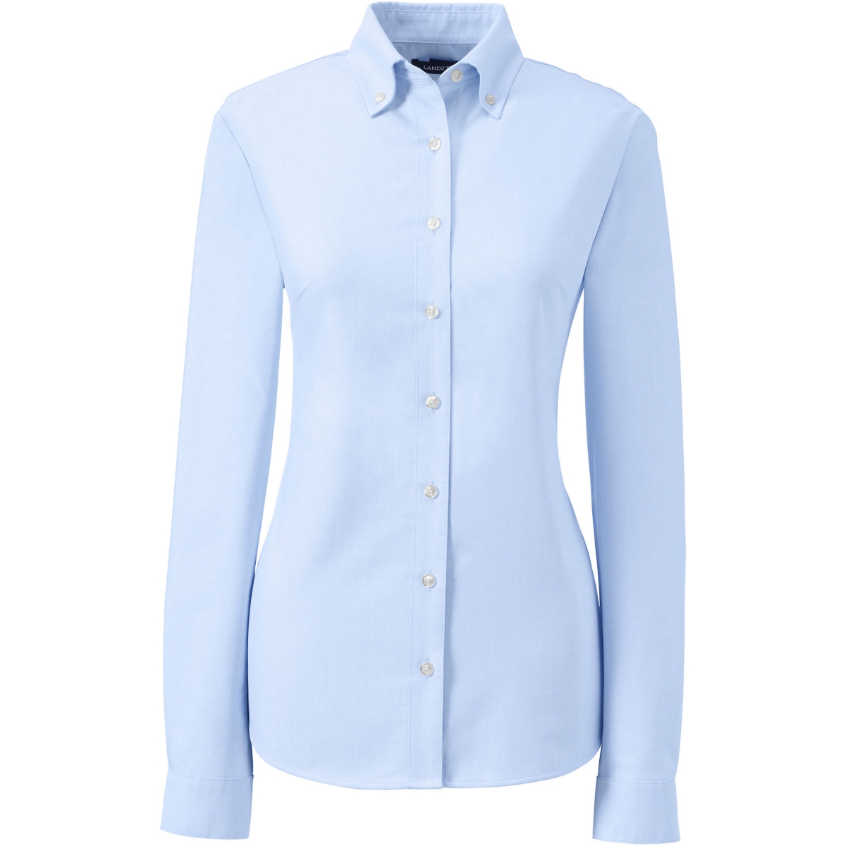 Women's School Uniform Long Sleeve Oxford Dress Shirt - White