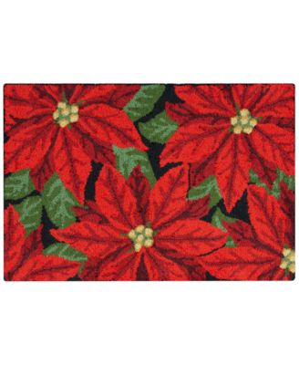 Nourison Home - Poinsettia Hand Hooked Accent Rug, 20" x 30"