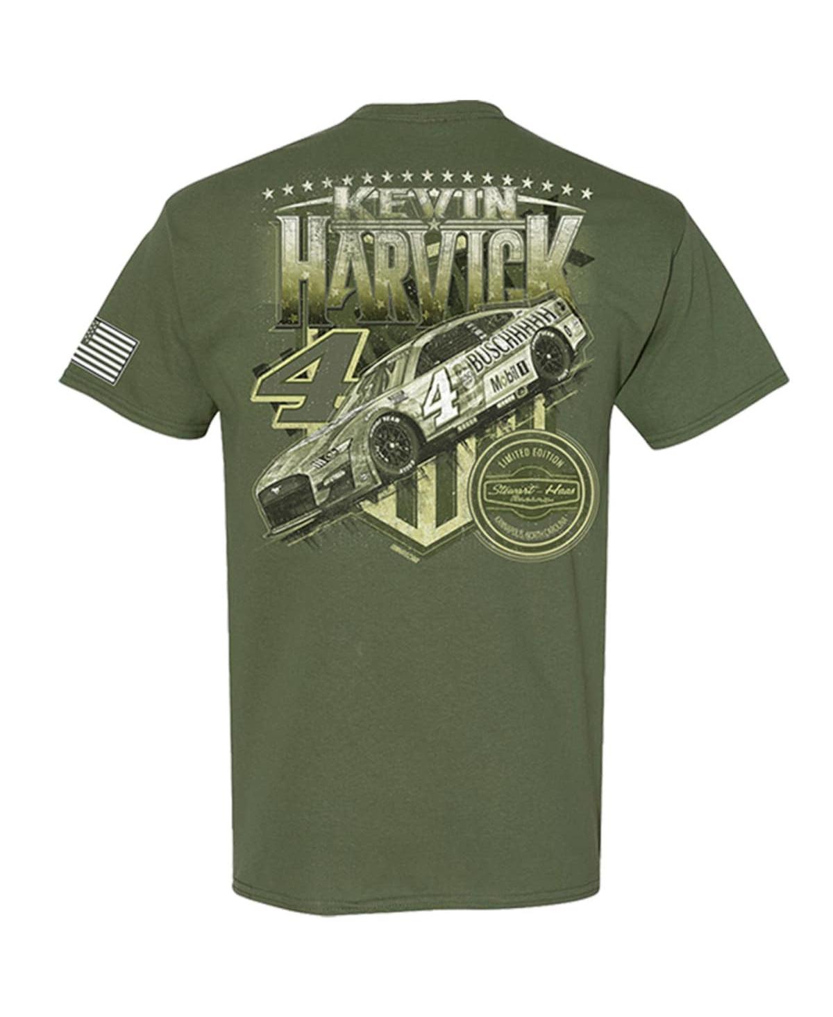 Shop Stewart-haas Racing Team Collection Men's  Olive Kevin Harvick Busch Light Military-inspired T-shirt