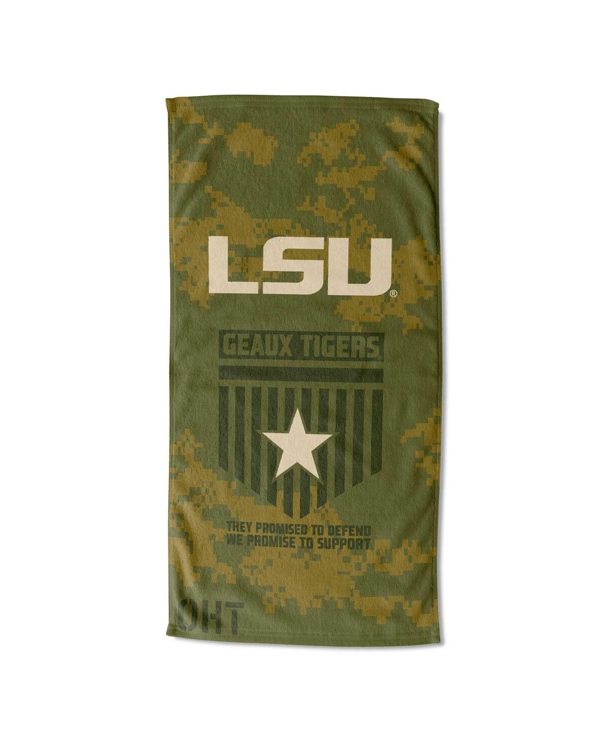 Northwest Company The  Lsu Tigers 30" X 60" Oht Military-inspired Appreciation Proud Beach Towel In Green