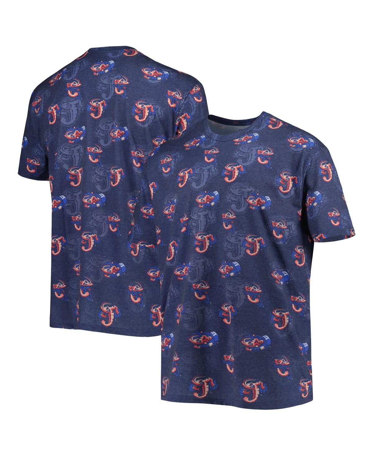 Men's Navy Jacksonville Jumbo Shrimp Allover Print Crafted T-shirt - Navy
