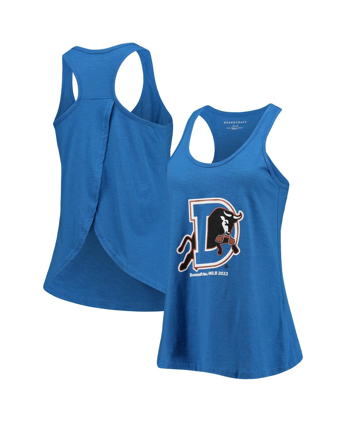 Women's Royal Durham Bulls Charm Scoop Neck Racerback Tank Top - Royal