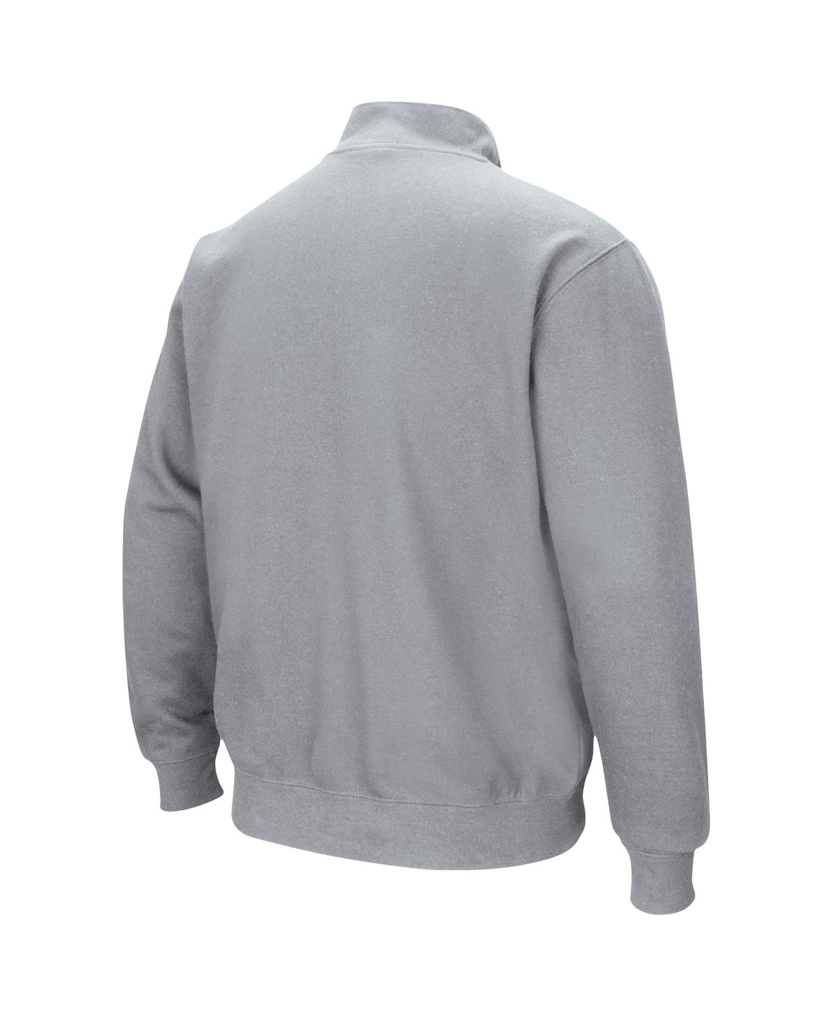 Colosseum Men's  Heathered Gray Notre Dame Fighting Irish Tortugas Team Logo Quarter-zip Jacket In Heathered Gray
