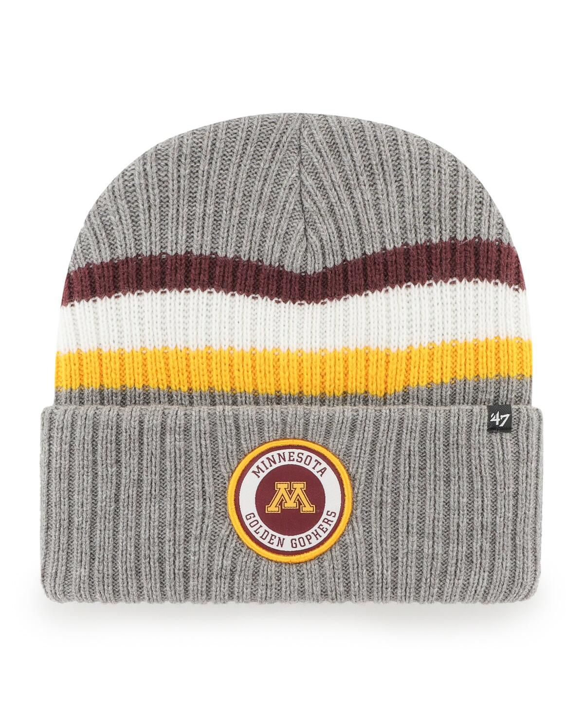 Мужская куртка темно-коричневого цвета Minnesota Golden Gophers из высококачественного трикотажа с манжетами
